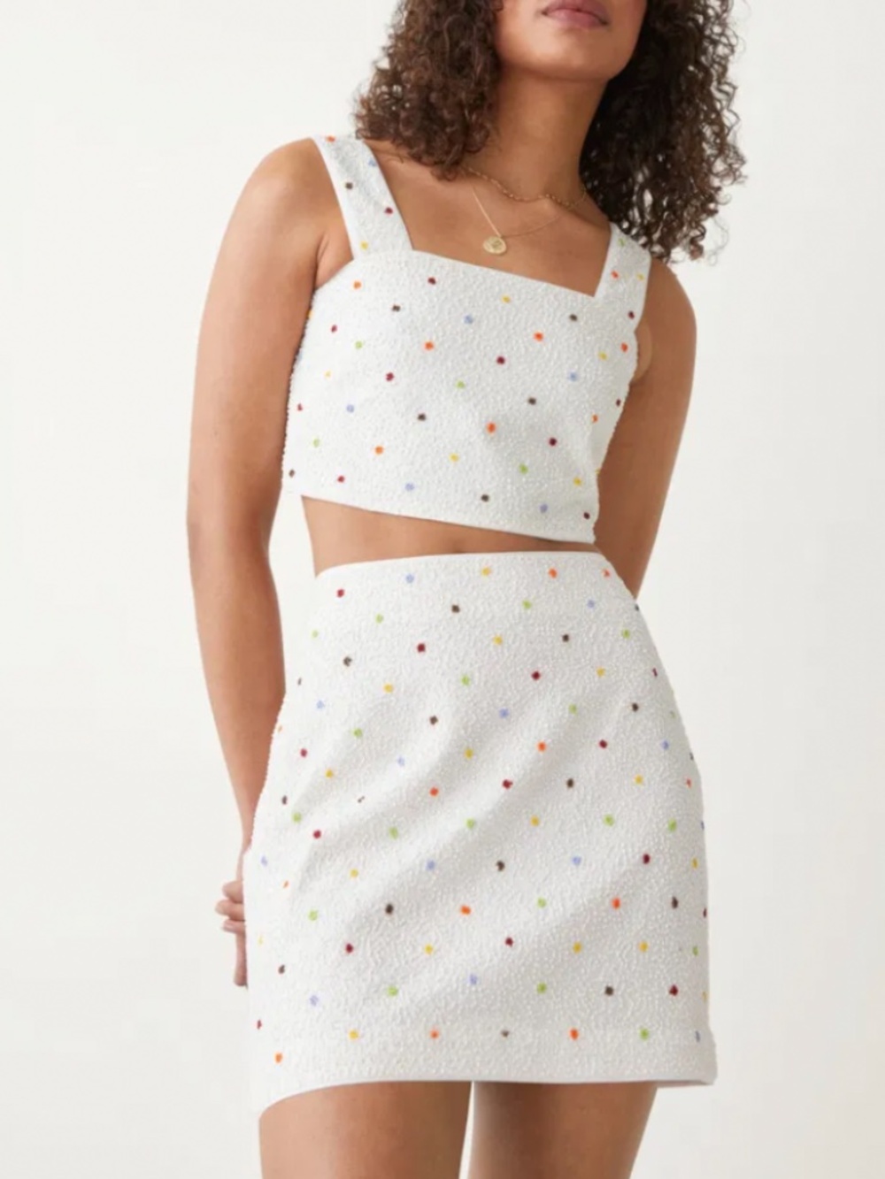 &Other Stories beaded mini skirt set